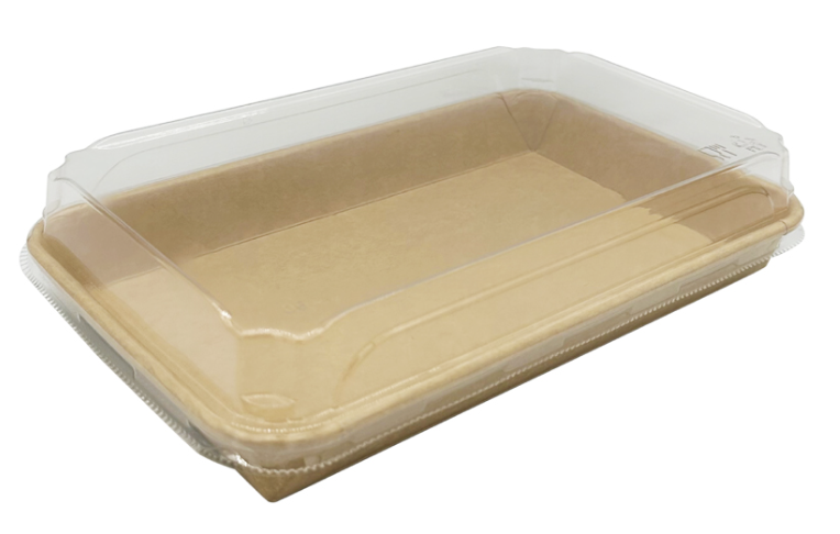 #5 Double PLA Coated Kraft Deli Tray   (221x138x24mm) 50pcs [Box of 6]